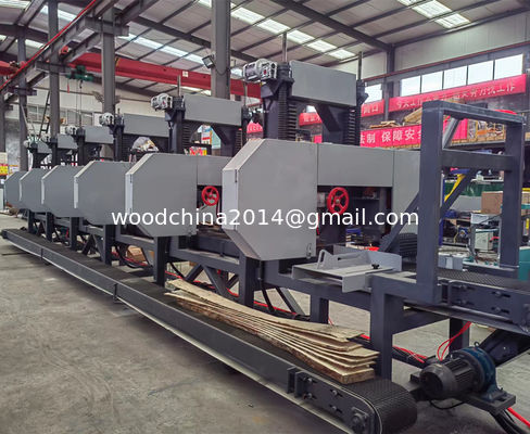 Wood Pallet Production Line Twin Vertical Band Cutting Wood Machine