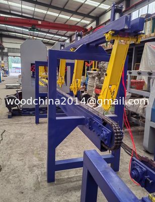 2 Heads Vertical Band Sawmill Small Logs Wood Processing Line With Platform