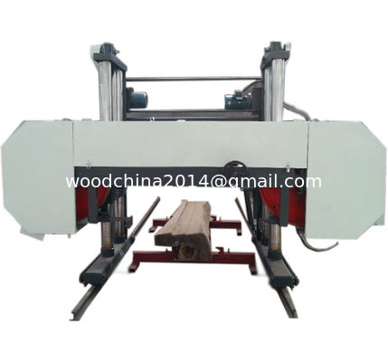 Large Horizontal Diesel Powered Log Cutting Band Sawmill Automatic Operation